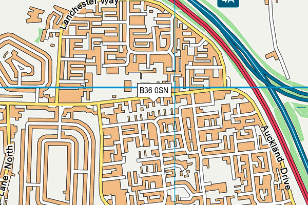 B36 0SN map - OS VectorMap District (Ordnance Survey)