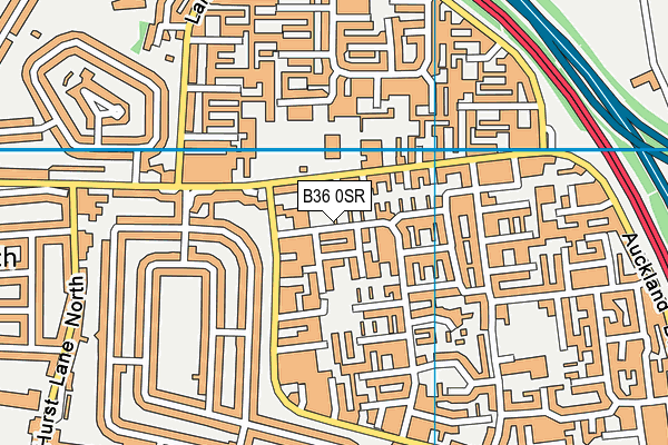 B36 0SR map - OS VectorMap District (Ordnance Survey)