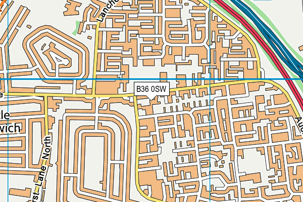 B36 0SW map - OS VectorMap District (Ordnance Survey)
