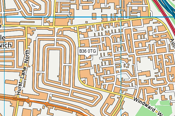 B36 0TG map - OS VectorMap District (Ordnance Survey)