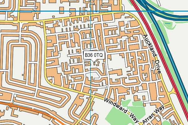 B36 0TQ map - OS VectorMap District (Ordnance Survey)