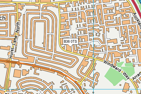 B36 0TS map - OS VectorMap District (Ordnance Survey)