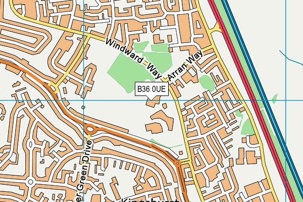 Smiths Wood Academy map (B36 0UE) - OS VectorMap District (Ordnance Survey)