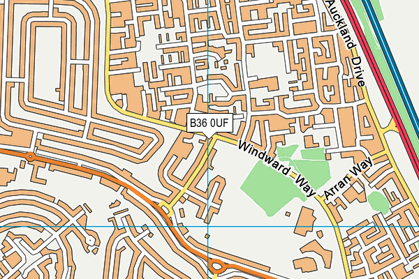 B36 0UF map - OS VectorMap District (Ordnance Survey)