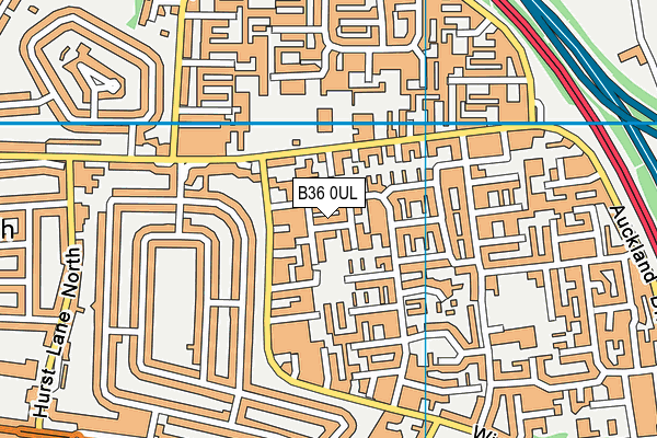 B36 0UL map - OS VectorMap District (Ordnance Survey)