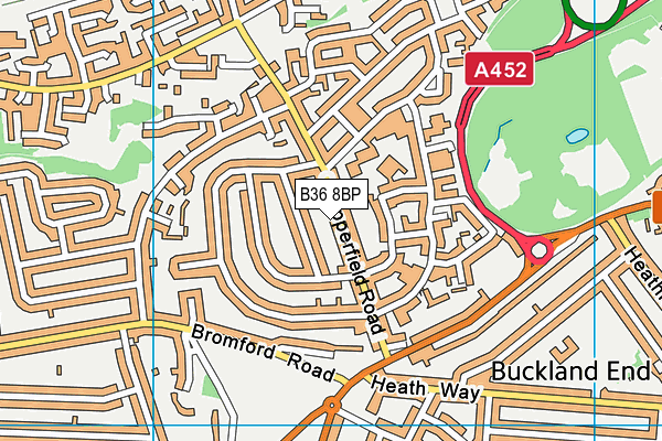 B36 8BP map - OS VectorMap District (Ordnance Survey)