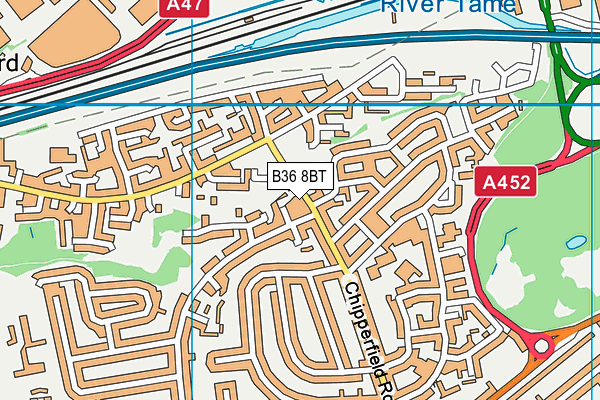 B36 8BT map - OS VectorMap District (Ordnance Survey)