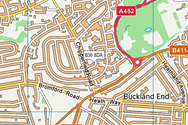 B36 8DA map - OS VectorMap District (Ordnance Survey)