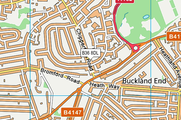 B36 8DL map - OS VectorMap District (Ordnance Survey)