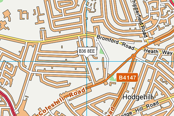 B36 8EE map - OS VectorMap District (Ordnance Survey)