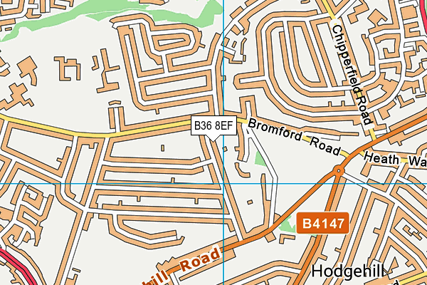 B36 8EF map - OS VectorMap District (Ordnance Survey)