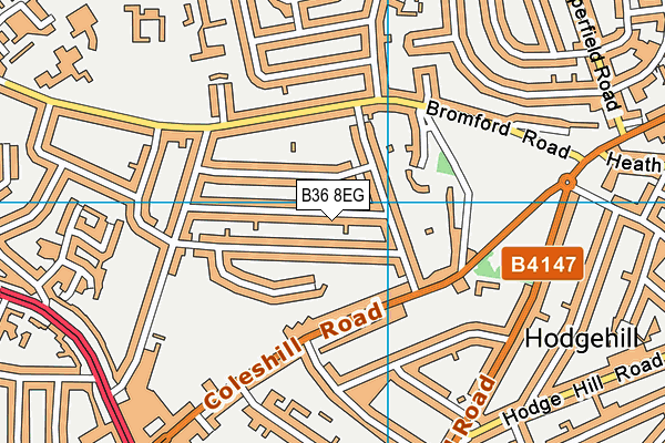 B36 8EG map - OS VectorMap District (Ordnance Survey)