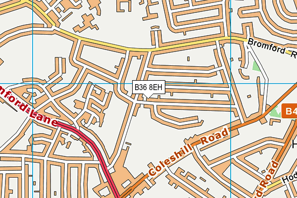 B36 8EH map - OS VectorMap District (Ordnance Survey)