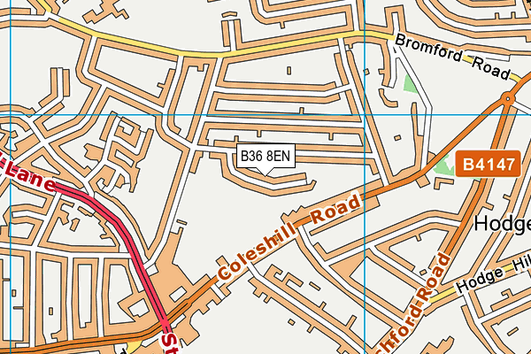 B36 8EN map - OS VectorMap District (Ordnance Survey)