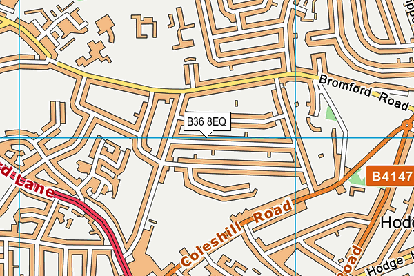 B36 8EQ map - OS VectorMap District (Ordnance Survey)