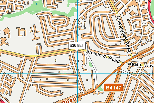 B36 8ET map - OS VectorMap District (Ordnance Survey)