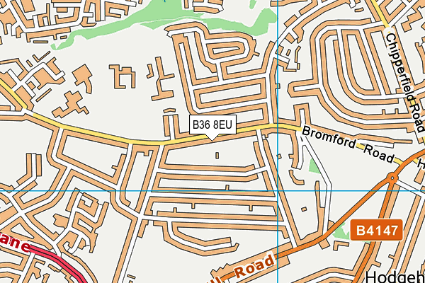 B36 8EU map - OS VectorMap District (Ordnance Survey)