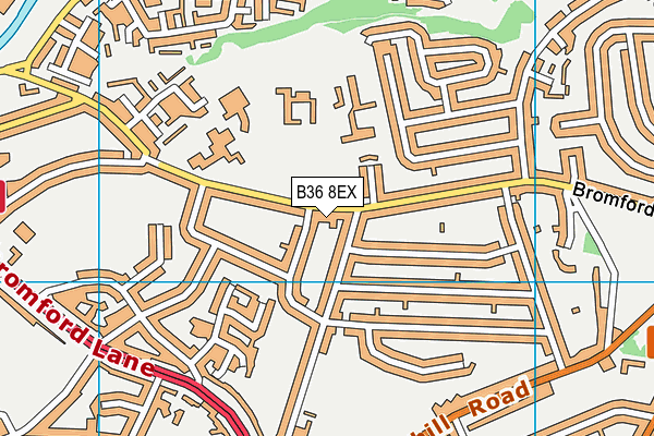 B36 8EX map - OS VectorMap District (Ordnance Survey)