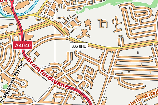 B36 8HD map - OS VectorMap District (Ordnance Survey)