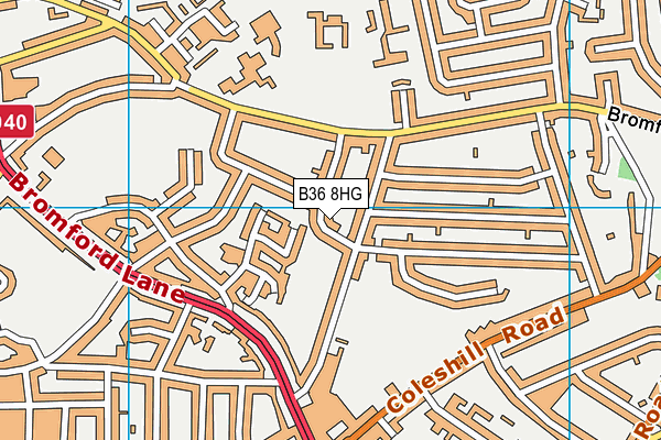 B36 8HG map - OS VectorMap District (Ordnance Survey)