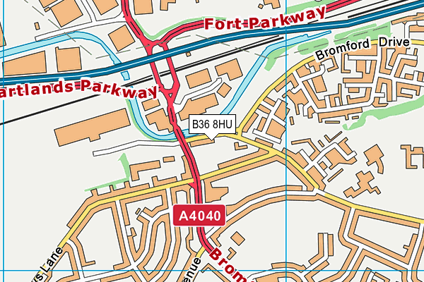 B36 8HU map - OS VectorMap District (Ordnance Survey)