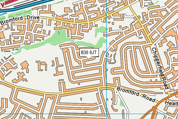 B36 8JT map - OS VectorMap District (Ordnance Survey)