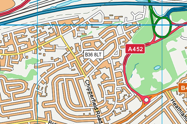 B36 8LT map - OS VectorMap District (Ordnance Survey)