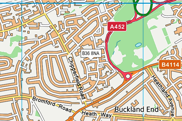 B36 8NA map - OS VectorMap District (Ordnance Survey)