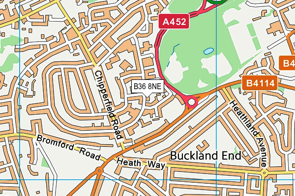 B36 8NE map - OS VectorMap District (Ordnance Survey)