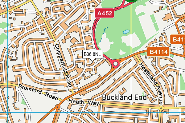 B36 8NL map - OS VectorMap District (Ordnance Survey)