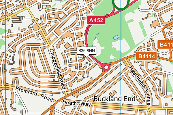 B36 8NN map - OS VectorMap District (Ordnance Survey)