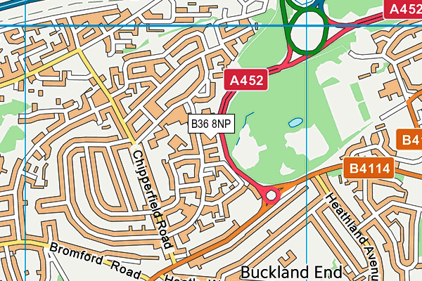 B36 8NP map - OS VectorMap District (Ordnance Survey)