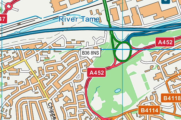 B36 8NS map - OS VectorMap District (Ordnance Survey)