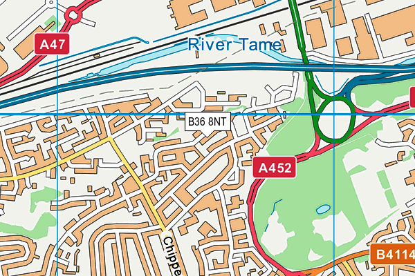 B36 8NT map - OS VectorMap District (Ordnance Survey)