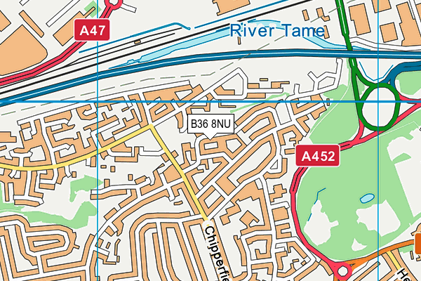 B36 8NU map - OS VectorMap District (Ordnance Survey)