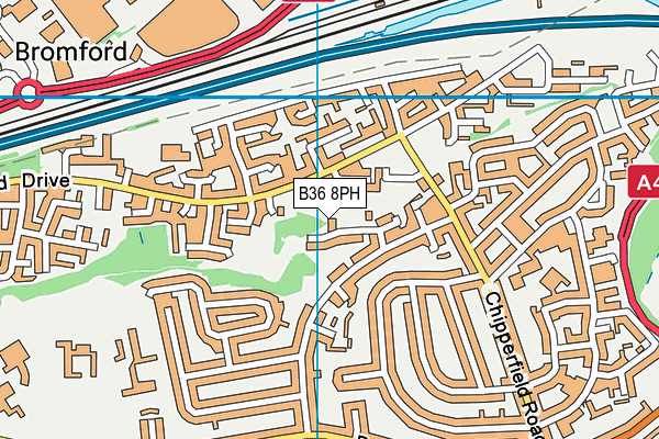 B36 8PH map - OS VectorMap District (Ordnance Survey)