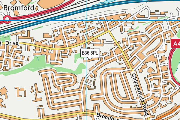 B36 8PL map - OS VectorMap District (Ordnance Survey)