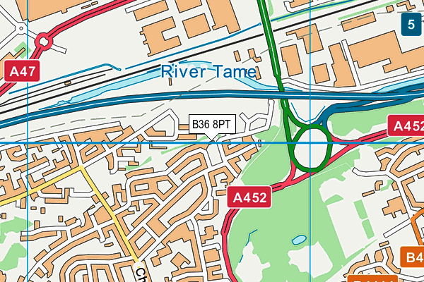 B36 8PT map - OS VectorMap District (Ordnance Survey)