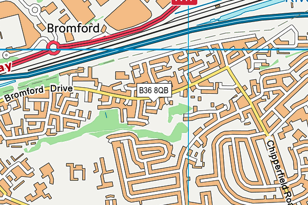 B36 8QB map - OS VectorMap District (Ordnance Survey)