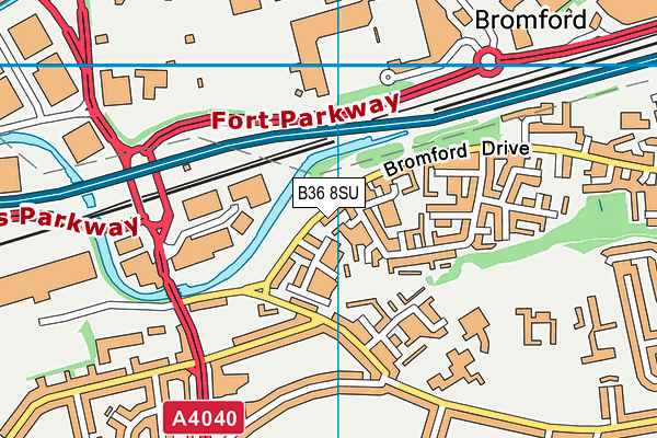 B36 8SU map - OS VectorMap District (Ordnance Survey)