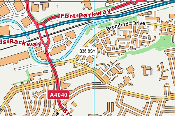 B36 8SY map - OS VectorMap District (Ordnance Survey)