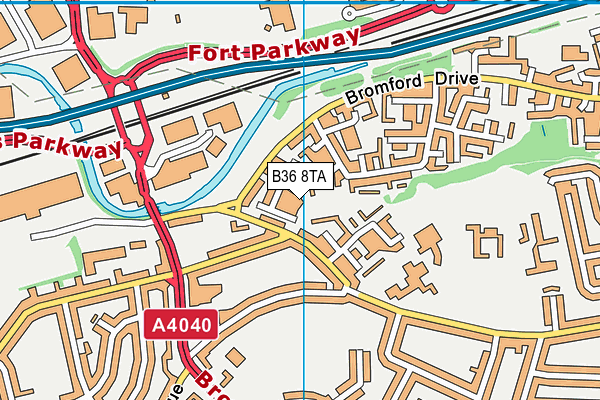 B36 8TA map - OS VectorMap District (Ordnance Survey)