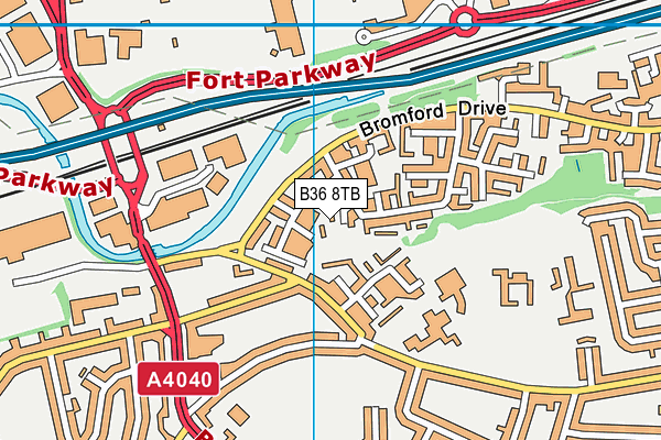 B36 8TB map - OS VectorMap District (Ordnance Survey)