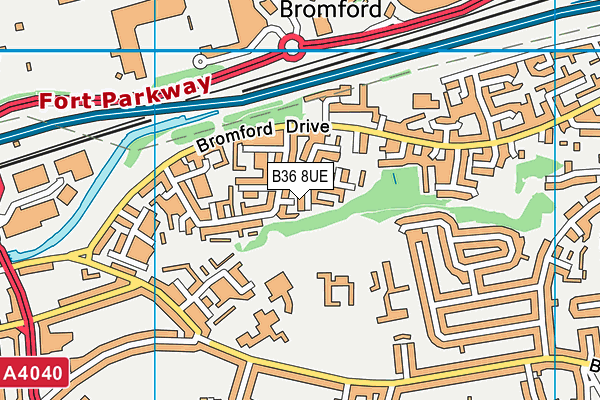 B36 8UE map - OS VectorMap District (Ordnance Survey)