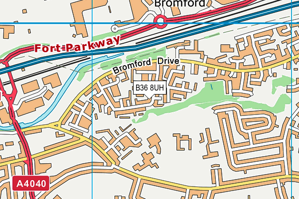 B36 8UH map - OS VectorMap District (Ordnance Survey)