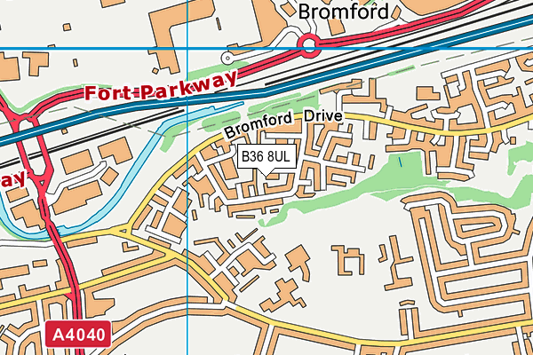 B36 8UL map - OS VectorMap District (Ordnance Survey)