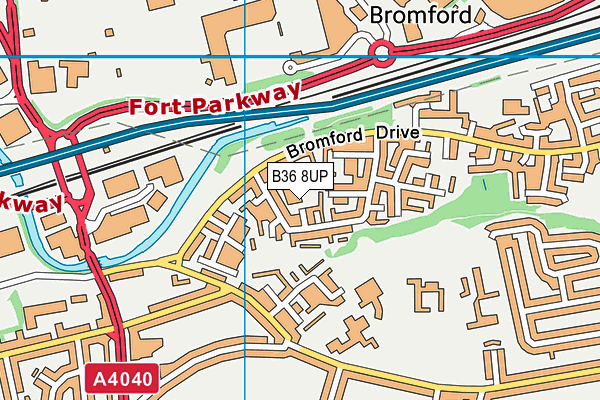 B36 8UP map - OS VectorMap District (Ordnance Survey)