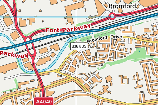 B36 8US map - OS VectorMap District (Ordnance Survey)