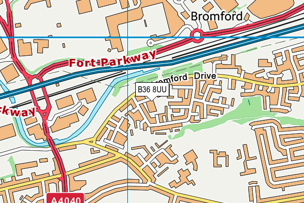 B36 8UU map - OS VectorMap District (Ordnance Survey)