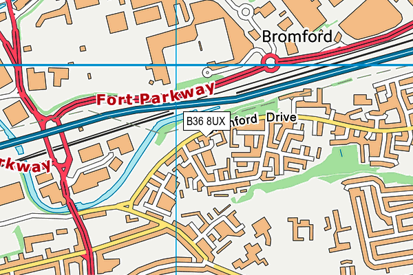 B36 8UX map - OS VectorMap District (Ordnance Survey)